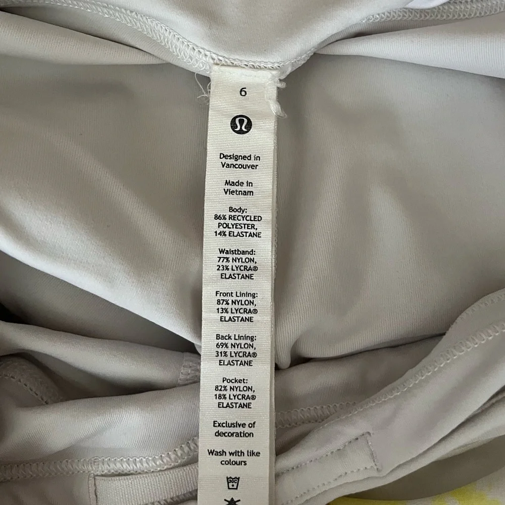 {Lululemon} Pace Rival Mid-Rise Skirt Long in Cross Court Wash Electric Lemon